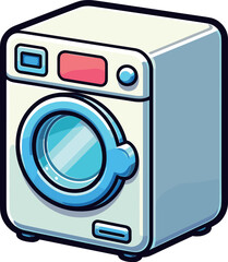 ドラム式洗濯機のイラスト