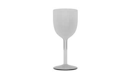 3D Render a glass of wine on a white background