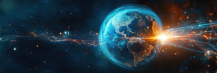 Earth in cosmic energy stream