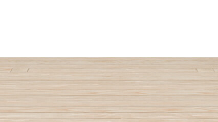 3D Render a wooden floor with a white background