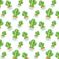 Funny cactus character for kids or pattern for cover and wallpaper