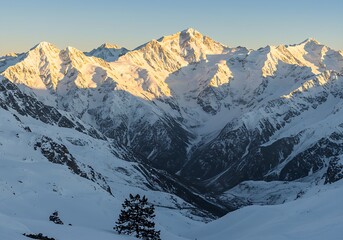 Stunning Snow-Clad Peaks of the Himalayas — Serene and Beautiful Mountain Scenery