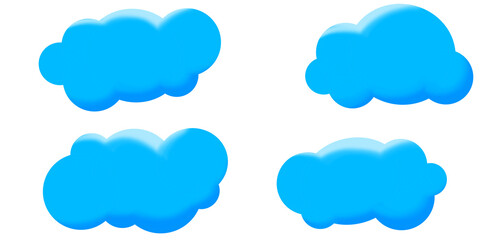blue cloud frame illustration