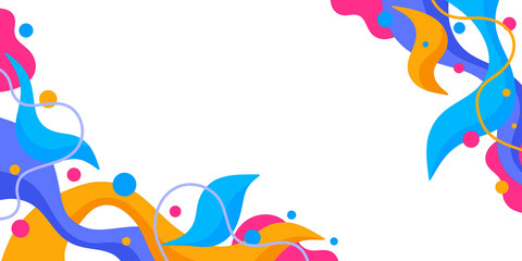 Fototapeta premium multicolor abstract liquid flow frame illustration