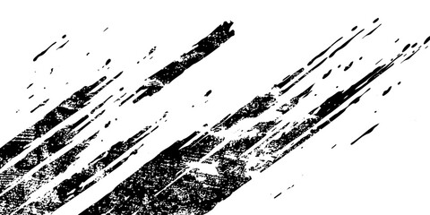 Black and white grunge hexagon pattern with distortion for background