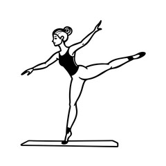 ballet dancer vector illustration
