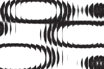 Abstract Soundwave Echo in Black and White