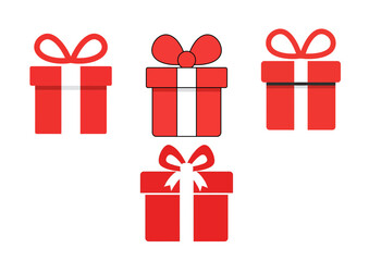 Fototapeta premium Gift icon set. colorfull icon set gift. simple flat vector icon set