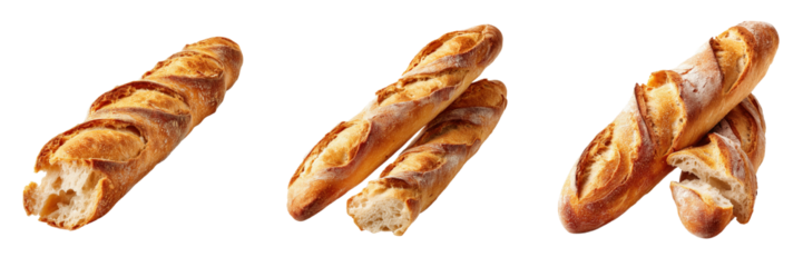 Freshly baked bread sticks on display bakery food photography indoor