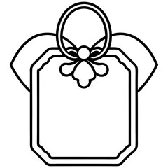 Minimalist Gift Tag Outline Vector