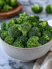 Fresh broccoli florets in a bowl (1)