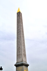 the Luxor Obelisk located at Place de la Concorde in Paris, France