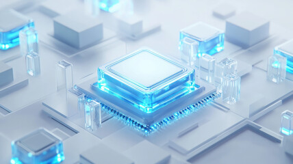Abstract Digital Technology Futuristic Design