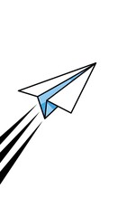 Paper Airplane in Flight