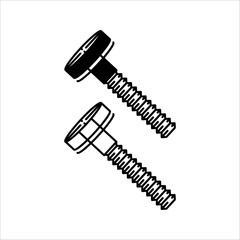 long screw icon set - From Working tools, Construction and Manufacturing icons, equipment icons