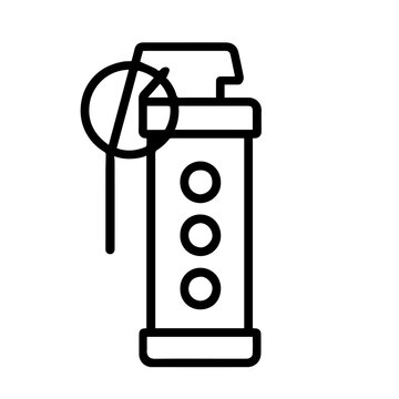 flashbang grenade line icon vector on white background 
Vector gun icon on white background