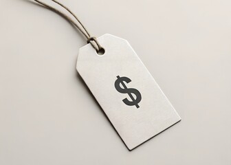 Price tag with dollar sign for retail and marketing purposes