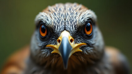 Fototapeta premium Intense Close Up of a Majestic Bird of Prey's Fierce Gaze
