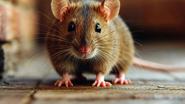 rat in livestock on nature background