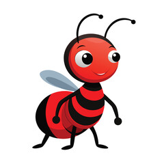 Cartoon Ant Character Vector  Animated Style Clipart Design