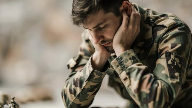 young soldiers lament the cruelty of the world after the war