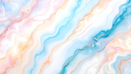 Colorful abstract waves in pastel tones with fluid design