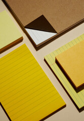 Various notes and memo pad images.
