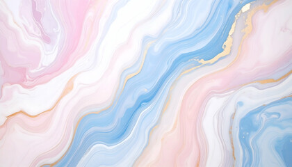 Abstract pastel marble texture background in soft pink and blue tones