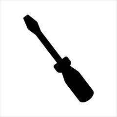 screwdriver icon, repair symbol.
, Vector illustration