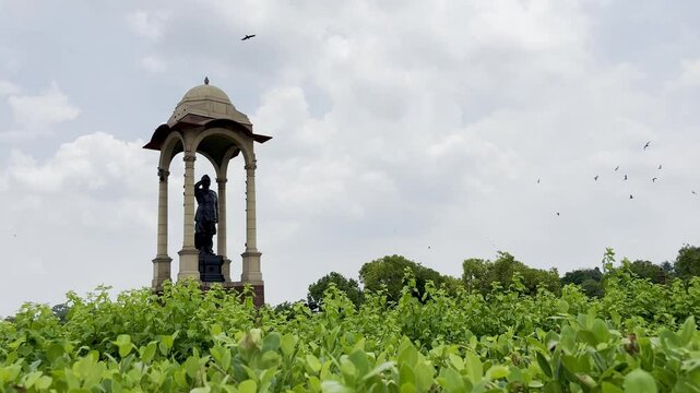 4K Cinematic statue of Netaji Subhash Chandra Bose at India Gate New Delhi
