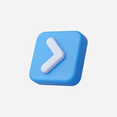 3d Realistic Forward icon vector Illustration