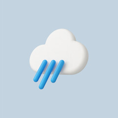 3d Realistic Rainy icon vector Illustration