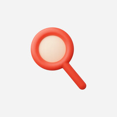 3d Realistic Search icon vector Illustration