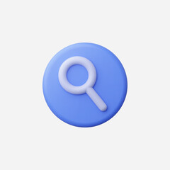 3d Realistic Search icon vector Illustration