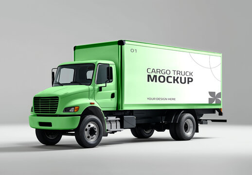 Cargo Truck Mockup