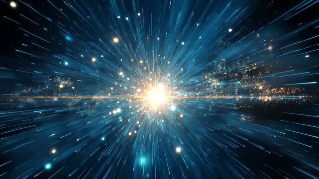 Cosmic Light Burst Representing the Big Bang Theory
