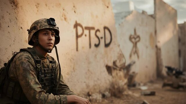 young soldiers lament the cruelty of the world after the war