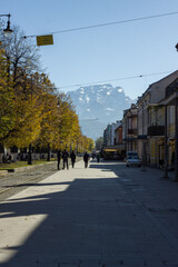 The main avenue of the city of Vladikavkaz