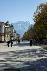 The main avenue of the city of Vladikavkaz