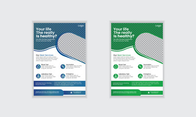 Modern professional creative unique healthcare medial flyer template layout design