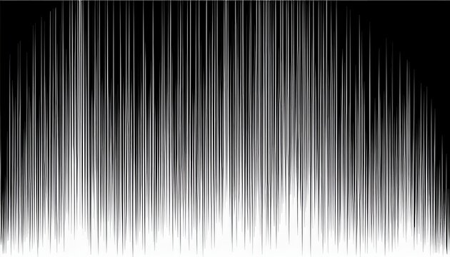  abstract vertical white light streaks on black background resembling equalizer peaks ideal for album cover or techno concert poster