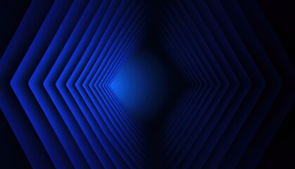  abstract blue concentric tunnel with gradient radial rings and dark center for tech branding or digital wallpaper use