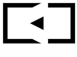 Abstract black angular shapes convey direction and movement in modern geometric art.