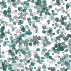 Dusty teal, quill grey, grey and mineral green polka dot with texture on the white background. Seamless hand drawn pattern.