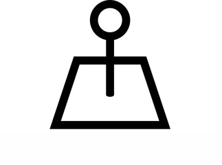 Geometric map marker displays a simple location symbol and design on a plain backdrop, ideal for...