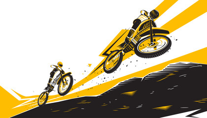 Motocross rider background. Extreme sport
