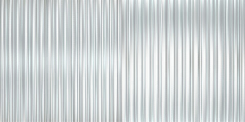Obraz premium Transparent ribbed glass pattern with a 3D background effect and abstract gradient blur. Silver seamless plastic texture for window or wall panel design. Light overlay with prism and chrome elements.