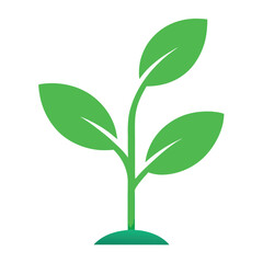 plant-sprout-with-two-leaves-green-gradient-illust