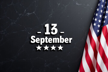 american flag with the words 11th september patriot day we will never forget