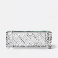 Fototapeta premium Bar counter crystal glass design for 3D on plain white background